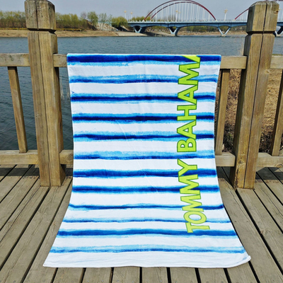 comprar Personalizar Impresión de la página completa 100% algodón Las mejores toallas de playa en la playa y el baño online manufacture