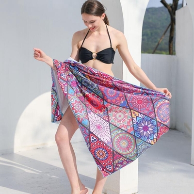 comprar Tamaño personalizable y impresión rápida toalla de playa seca material de microfibra online manufacture