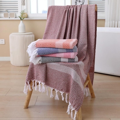 Beli Ramah Lingkungan Bersih Peshtemal Handuk Turki Pantai Dengan Tassel online manufacture