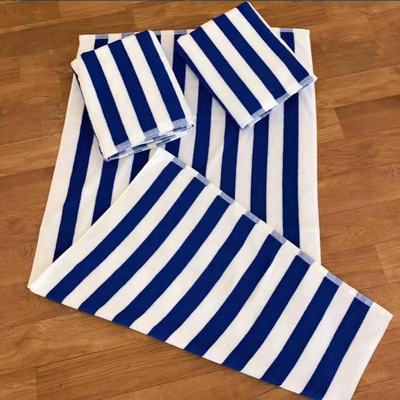 comprar Personaliza toallas de algodón azul y blanco con rayas duraderas fácil limpieza online manufacture