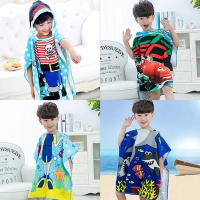 acheter Poncho à serviette en microfibre propre à la peau Poncho à serviette en capuche étanche au sable pour enfants online manufacture