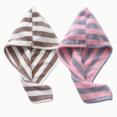 comprar Capuzes de secagem de cabelo de fibra microfibra para mulheres de 2 embalagens online manufacture