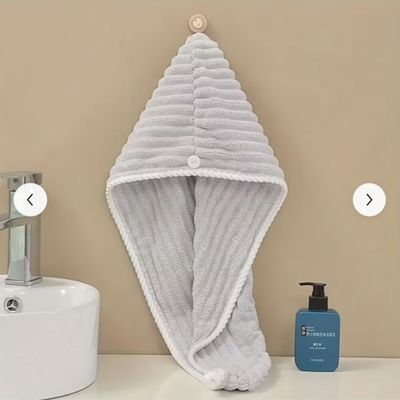 kaufen Coral Fleece Mikrofaser Haar-Wrap mit entzückendem Süßigkeiten-Muster verhindert Frizz und Spliss online manufacture