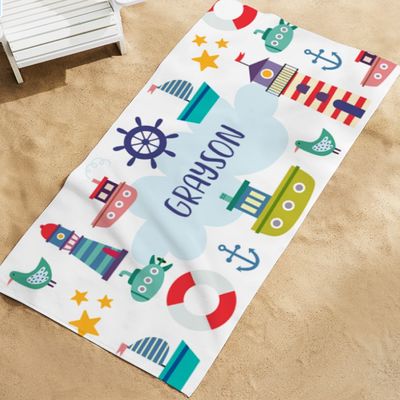 खरीदें Personalized Kids Beach Towel with Children's Names - Child-Safe and Customizable Size for Fun Beach Trips online manufacture
