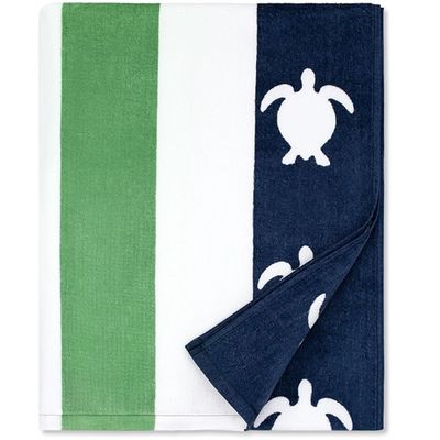 Beli Premium Cotton Velour Beach Towel with Striped Design for Absorbent Softness and Seaside Comfort online manufacture