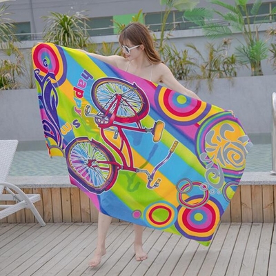 Toalhas de microfibra impressas personalizadas de limpeza fácil e durável para praia e piscina