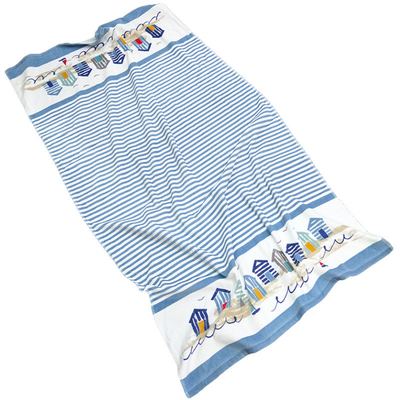 100% coton imprimé serviette de plage résistant au mildiou facile à transporter polyvalent
