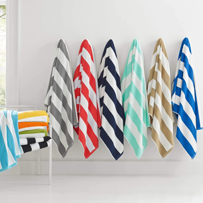 Acciugamano di cotone personalizzato 100 facile pulizia Acciugamano di cotone a righe resistente al decolorazione