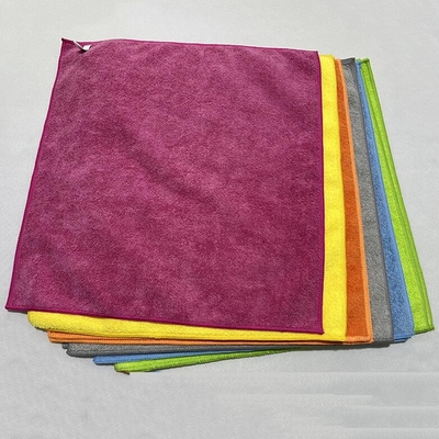 دستمال تمیز کننده حوله ای میکروفایبر OEM رنگ ساده و یکدست 30x40 سانتی متر یا سفارشی