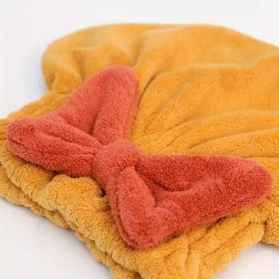 Women's Microfiber Hair Wrap with Stylish Bow - Gentle Microfiber Fabric and Comfortable Stretch Fit for Fast Drying