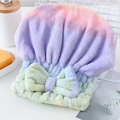 Customizable Size Premium Coral Fleece Microfiber Hair Cap with Long-lasting Microfiber Quality