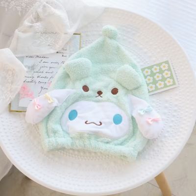Sanrio Character Microfiber Hair Towel with 3D Ears and Embroidery Adorable and SEDEX 4P Certified