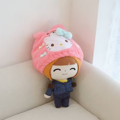 Sanrio Kawaii Quick-Dry Hair Cap with Adorable 3D Sanrio Design Made from Coral Fleece Material in Customizable Sizes