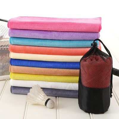 Super Soft 260gsm Microfiber Gym Towel with Breathable Mesh Pouch in 40x80cm,50x90cm,50x100cm Sizes