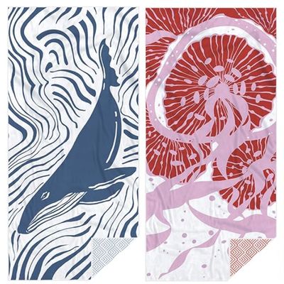 Premium Quick Dry Microfiber Beach Towel Compact Gym and Travel Essential