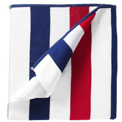Luxury Beach Towel with Timelessly Stylish Striped Design and Yarn-dyed Technic for Resort Style Comfort
