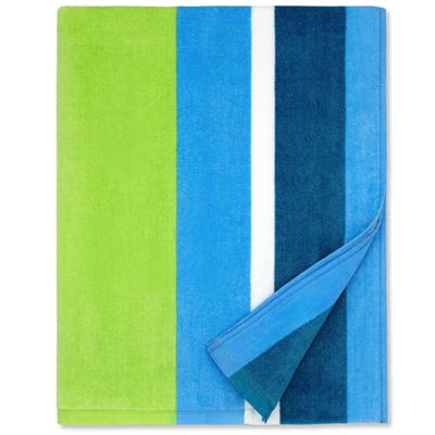  Designer Striped Velour Beach Towels: Fashionable, High-Absorbency Cotton Towels for Resort Vacations, Photo Shoots, and Instagram-Worthy Poolside Moments