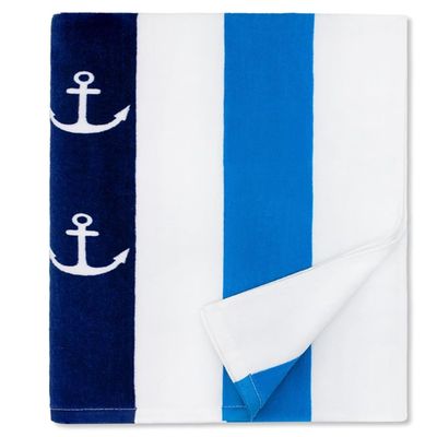 Luxurious 600gsm 100% Cotton Velour Beach Towel with Soft Velour Surface for Ultimate Comfort