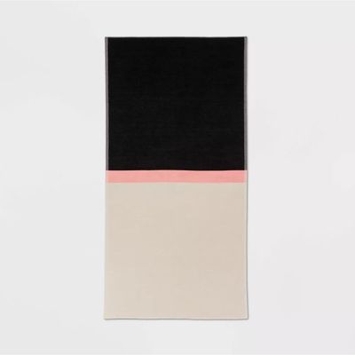 Reversible Beach Towel with High Absorbency Terry Back and Customizable Size for Luxurious Comfort