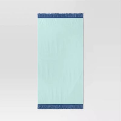 Reversible Beach Towel with Velour Front and Terry Back for Ultimate Resort Comfort