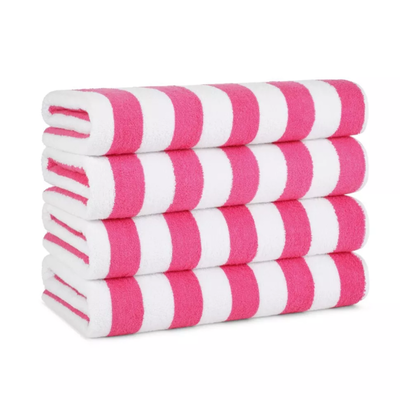 Performance Stripe Beach Towel: Quick-Drying, Highly Absorbent Large Towel with Yarn-Dyed Stripes for the Active Lifestyle