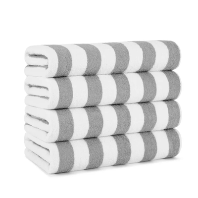 Jet-Set Stripe Towel: Ultra Compact, Quick-Drying & Absorbent Large Beach Towel with Yarn-Dyed Stripes for Smart Travel