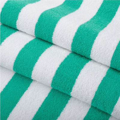 Luxury Serene Stripe Cabana Towel with Plush Loop Pile for Ultimate Comfort