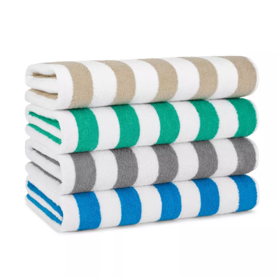 Aura Stripe Beach Towel: Minimalist Design, Maximal Comfort - Soft, Absorbent, and Quick-Drying Large Towel with Subtle Yarn-Dyed Stripes